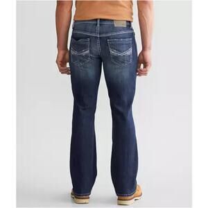 BKE Men's Bootcut Jeans - Dark Blue